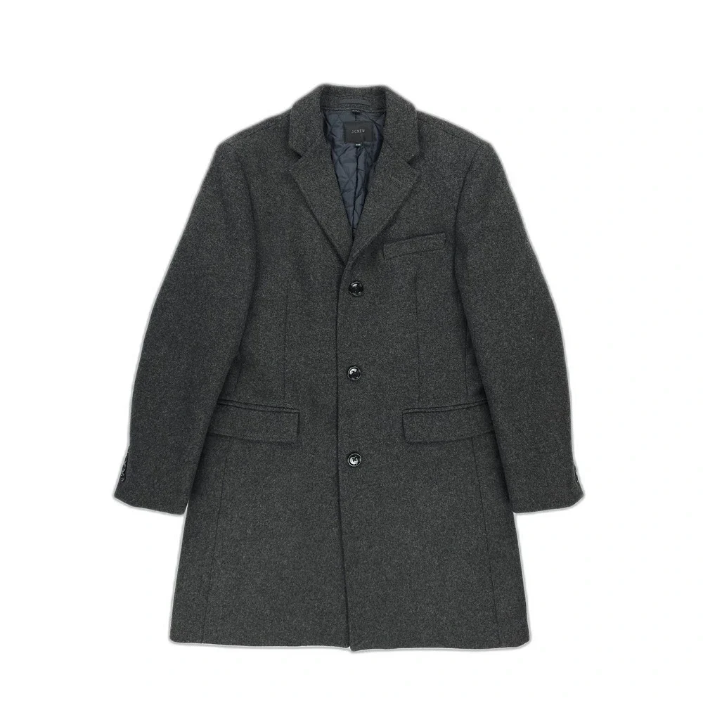 NEW J Crew Thompson Topcoat Wool Old Money Quiet Luxury Preppy Minimal Military
